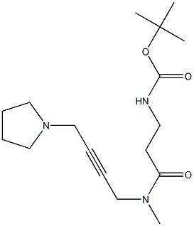 N-Methyl-N-[4-(1-pyrrolidinyl)-2-butynyl]-3-(Boc-amino)propanamide 구조식 이미지