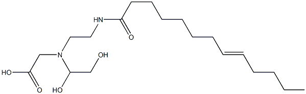 N-(1,2-Dihydroxyethyl)-N-[2-(8-tridecenoylamino)ethyl]aminoacetic acid 구조식 이미지