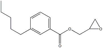 3-Pentylbenzoic acid glycidyl ester Structure