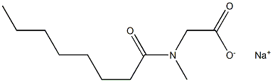 N-Methyl-N-octanoylaminoacetic acid sodium salt 구조식 이미지