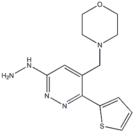 6-(2-Thienyl)-3-hydrazino-5-[morpholinomethyl]pyridazine 구조식 이미지