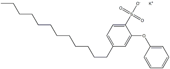 2-Phenoxy-4-dodecylbenzenesulfonic acid potassium salt Structure