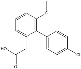 4'-Chloro-6-methoxy-1,1'-biphenyl-2-acetic acid 구조식 이미지