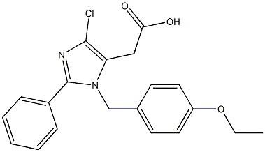 4-Chloro-1-(4-ethoxybenzyl)-2-(phenyl)-1H-imidazole-5-acetic acid 구조식 이미지