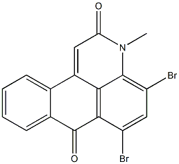 4,6-Dibromo-2,3-dihydro-3-methyl-7H-dibenz[f,ij]isoquinoline-2,7-dione Structure