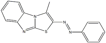 2-(Phenylazo)-3-methylthiazolo[3,2-a]benzimidazole 구조식 이미지