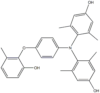 N,N-Bis(4-hydroxy-2,6-dimethylphenyl)-4-(2-hydroxy-6-methylphenoxy)benzenamine Structure