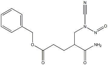 4-Carbamoyl-5-(nitrosocyanoamino)valeric acid benzyl ester Structure