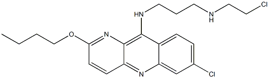 N-(2-Butoxy-7-chlorobenzo[b]-1,5-naphthyridin-10-yl)-N'-(2-chloroethyl)-1,3-propanediamine 구조식 이미지
