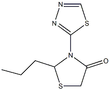 2-Propyl-3-(1,3,4-thiadiazol-2-yl)thiazolidin-4-one Structure