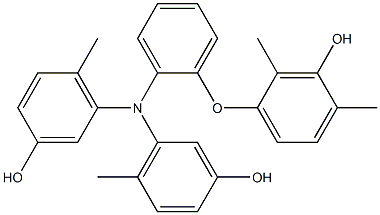 N,N-Bis(3-hydroxy-6-methylphenyl)-2-(3-hydroxy-2,4-dimethylphenoxy)benzenamine Structure