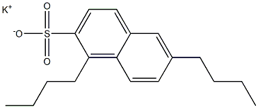 1,6-Dibutyl-2-naphthalenesulfonic acid potassium salt 구조식 이미지