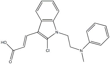 3-[1-[2-(Methylphenylamino)ethyl]-2-chloro-1H-indol-3-yl]propenoic acid 구조식 이미지