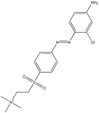 2-[p-(4-Amino-2-chlorophenylazo)phenylsulfonyl]ethyltrimethylaminium 구조식 이미지