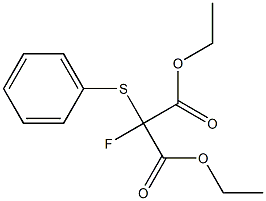 2-Phenylthio-2-fluoromalonic acid diethyl ester Structure