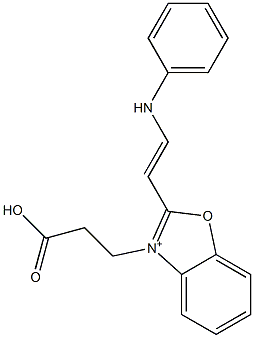 3-(2-Carboxyethyl)-2-(2-anilinoethenyl)benzoxazolium Structure