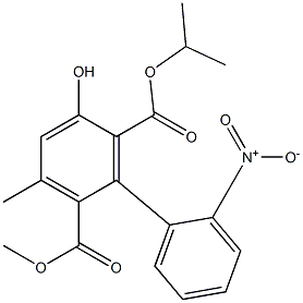 3-Methyl-5-hydroxy-2'-nitro-1,1'-biphenyl-2,6-dicarboxylic acid 2-methyl 6-isopropyl ester Structure