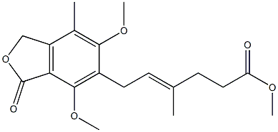 4-Methyl-5,7-dimethoxy-6-[(2E)-3-methyl-6-oxo-6-methoxy-2-hexenyl]isobenzofuran-1(3H)-one Structure