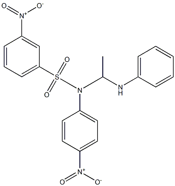 N-[1-[(Phenyl)amino]ethyl]-N-(4-nitrophenyl)-3-nitrobenzenesulfonamide 구조식 이미지