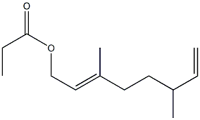 Propionic acid 3,6-dimethyl-2,7-octadienyl ester 구조식 이미지