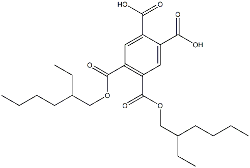 1,2,4,5-Benzenetetracarboxylic acid dihydrogen 4,5-bis(2-ethylhexyl) ester 구조식 이미지