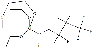 1-(1-Iodo-3,3,4,4,5,5,5-heptafluoropentyl)-3-methyl-2,8,9-trioxa-5-aza-1-silabicyclo[3.3.3]undecane Structure
