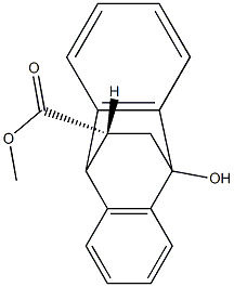 (11R)-9,10-Dihydro-10-hydroxy-9,10-ethanoanthracene-11-carboxylic acid methyl ester 구조식 이미지