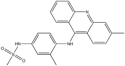 N-[4-[[3-Methylacridin-9-yl]amino]-3-methylphenyl]methanesulfonamide 구조식 이미지