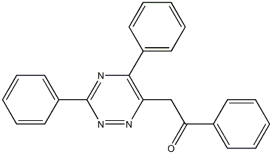 3,5-Diphenyl-6-(phenylcarbonylmethyl)-1,2,4-triazine Structure