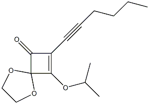 8-Isopropyloxy-7-(1-hexynyl)-1,4-dioxaspiro[4.3]oct-7-en-6-one 구조식 이미지