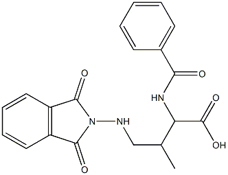 2-(Benzoylamino)-4-[(1,3-dioxo-2H-isoindol-2-yl)amino]-3-methylbutyric acid Structure