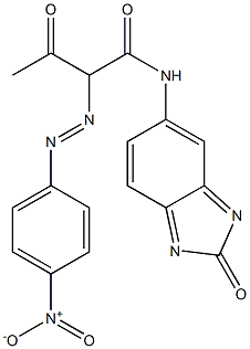 5-[2-(4-Nitrophenylazo)acetoacetylamino]-2H-benzimidazol-2-one 구조식 이미지