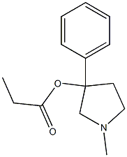 1-Methyl-3-phenylpyrrolidin-3-ol propionate 구조식 이미지