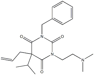 5-Allyl-1-benzyl-3-[2-(dimethylamino)ethyl]-5-isopropylbarbituric acid 구조식 이미지