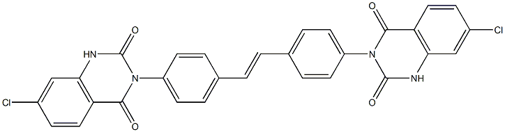 3,3'-[1,2-Ethenediylbis(4,1-phenylene)]bis[7-chloroquinazoline-2,4(1H,3H)-dione] Structure