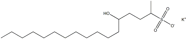 5-Hydroxyheptadecane-2-sulfonic acid potassium salt Structure