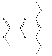 4,6-Bis(dimethylamino)-1,3,5-triazine-2-carbimidic acid methyl ester 구조식 이미지