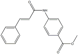 4-[[3-(Phenyl)-1-oxo-2-propenyl]amino]benzoic acid methyl ester 구조식 이미지