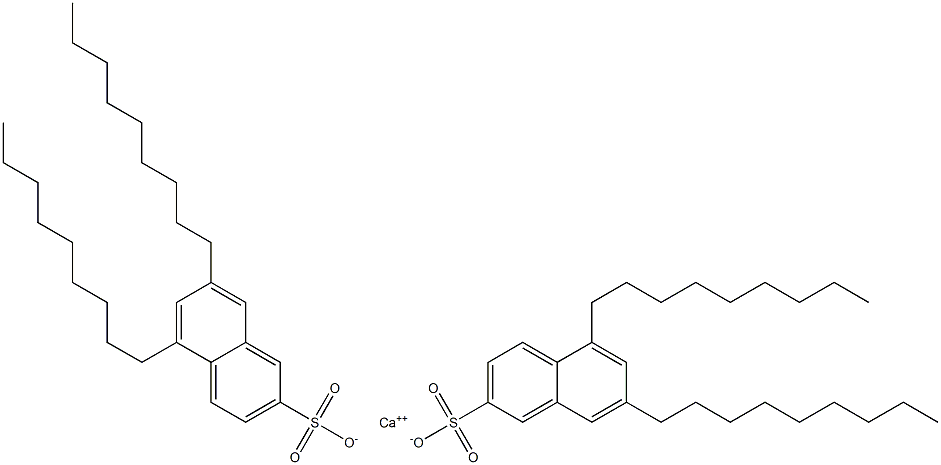 Bis(5,7-dinonyl-2-naphthalenesulfonic acid)calcium salt Structure