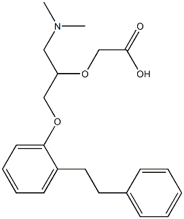 [1-Dimethylaminomethyl-2-[2-(2-phenylethyl)phenoxy]ethoxy]acetic acid Structure