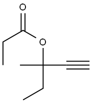 Propionic acid 3-methyl-1-pentyn-3-yl ester Structure