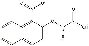 [S,(+)]-2-[(1-Nitro-2-naphtyl)oxy]propionic acid 구조식 이미지