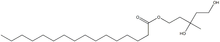 Palmitic acid 3,5-dihydroxy-3-methylpentyl ester Structure