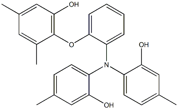 N,N-Bis(2-hydroxy-4-methylphenyl)-2-(6-hydroxy-2,4-dimethylphenoxy)benzenamine 구조식 이미지