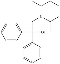 1,1-Diphenyl-2-(2,6-dimethyl-1-piperidinyl)ethanol 구조식 이미지