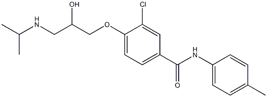 1-[4-[p-Tolylcarbamoyl]-2-chlorophenoxy]-3-[isopropylamino]-2-propanol Structure