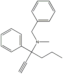 N-Methyl-N-(3-phenyl-1-hexyn-3-yl)benzylamine 구조식 이미지