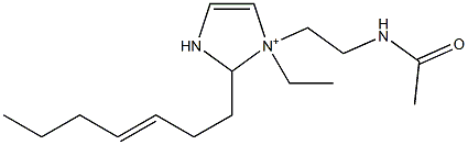 1-[2-(Acetylamino)ethyl]-1-ethyl-2-(3-heptenyl)-4-imidazoline-1-ium Structure