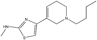 2-(Methylamino)-4-[(1-butyl-1,2,5,6-tetrahydropyridin)-3-yl]thiazole 구조식 이미지