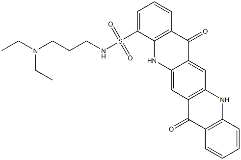 N-[3-(Diethylamino)propyl]-5,7,12,14-tetrahydro-7,14-dioxoquino[2,3-b]acridine-4-sulfonamide 구조식 이미지